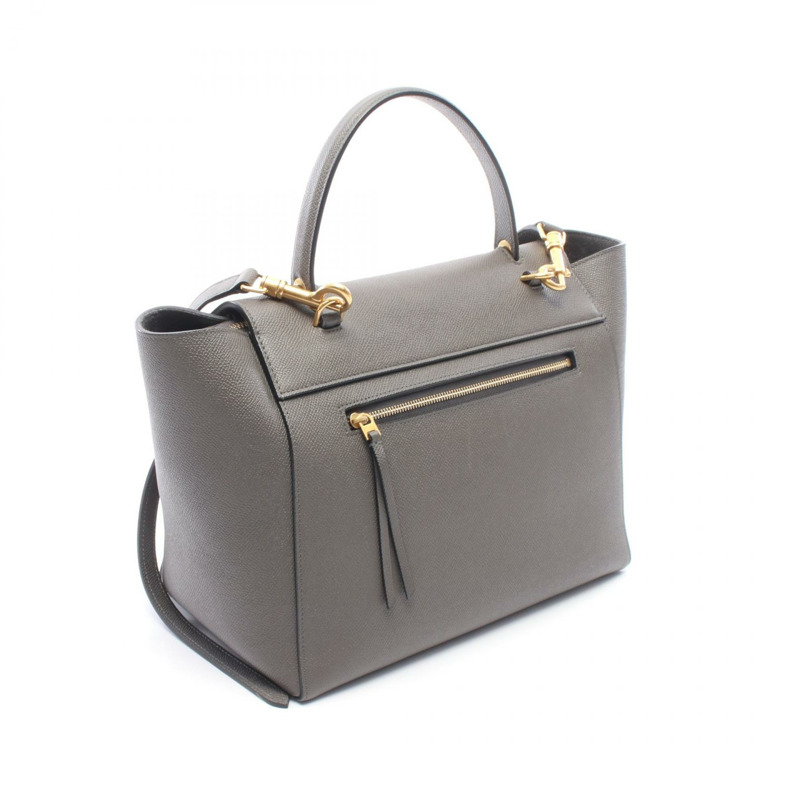 CELINE BELT BAG MINI 單肩手提包 灰色皮革 GHW 二手 女士-1