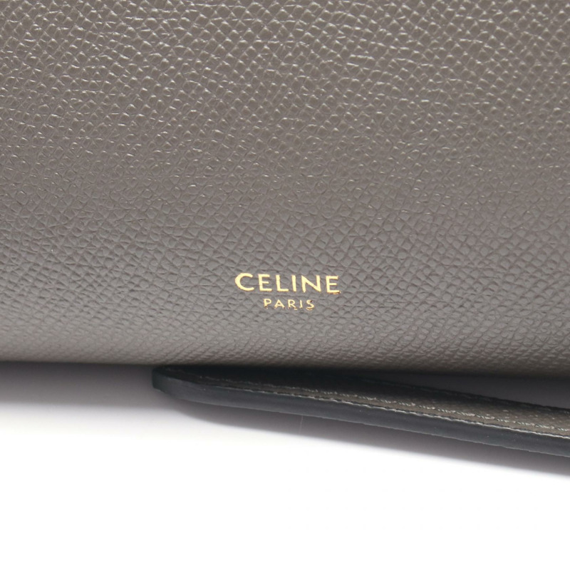 CELINE BELT BAG MINI 單肩手提包 灰色皮革 GHW 二手 女士-3