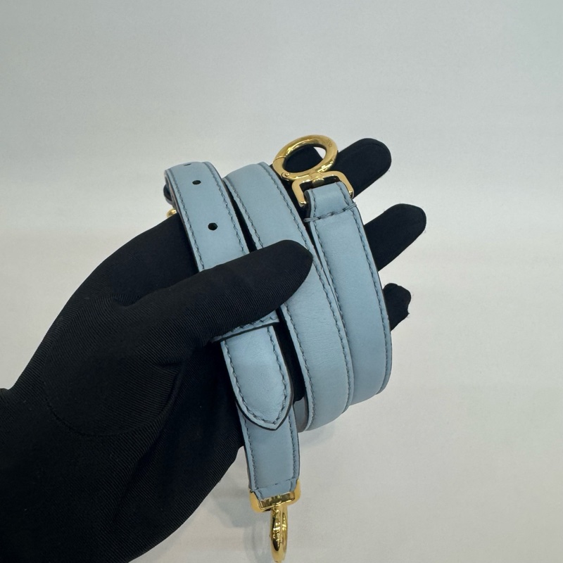 99新❤️Fendi/芬迪peekaboo ISeeU藍金風琴小號單肩斜挎包手提包，金扣💙正品保障-8