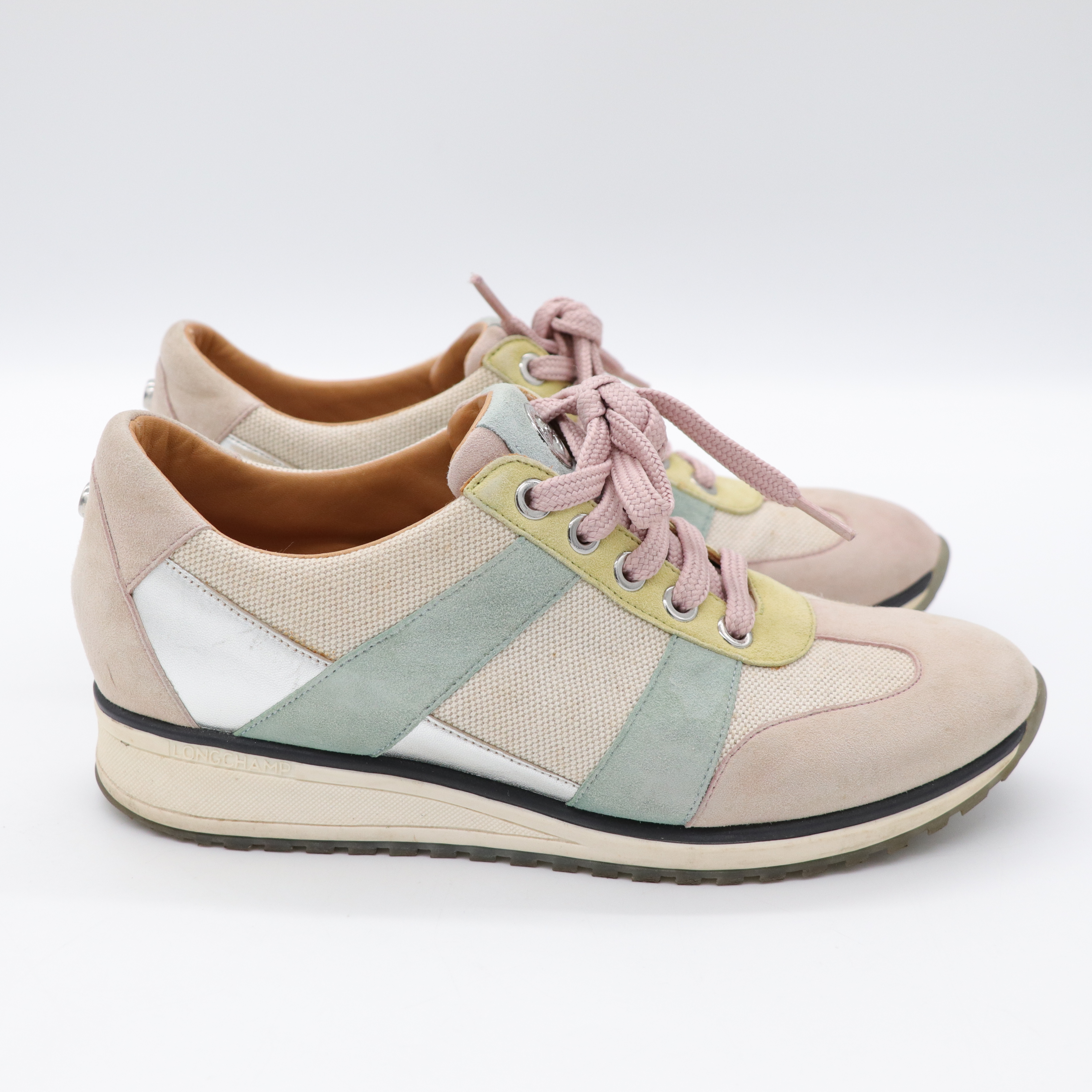 longchamp 拚色彩色布鞋-3
