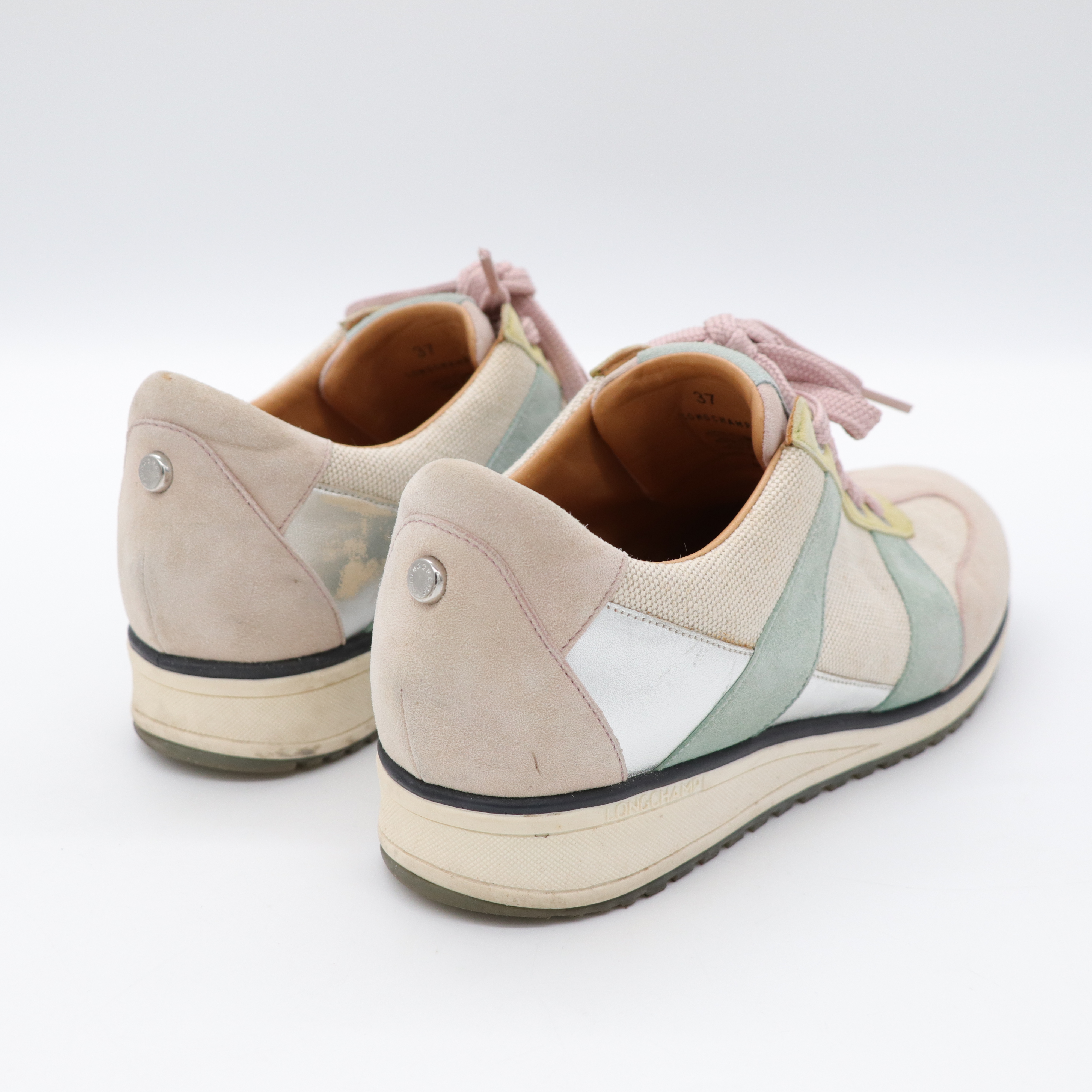 longchamp 拚色彩色布鞋-4