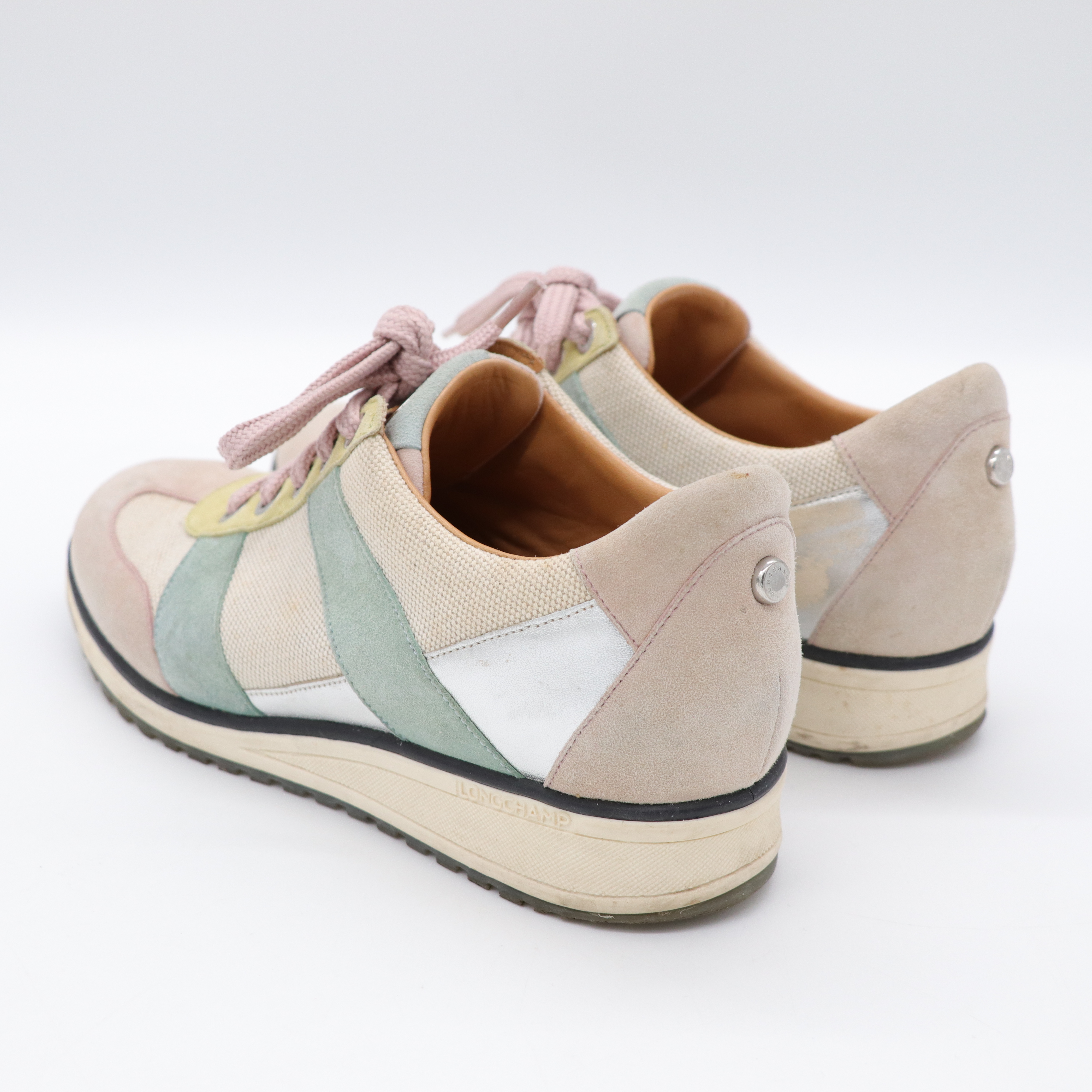 longchamp 拚色彩色布鞋-6