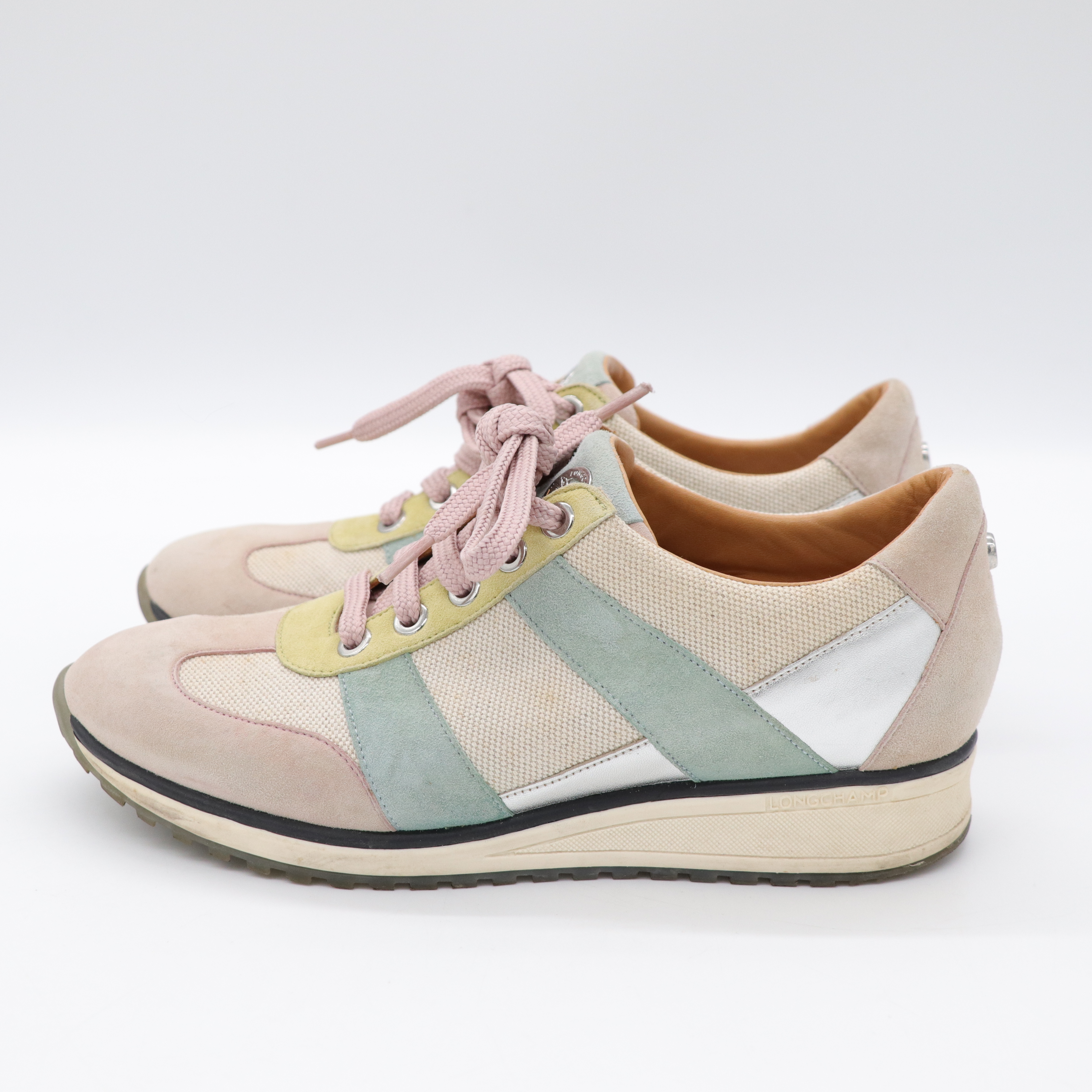 longchamp 拚色彩色布鞋-7