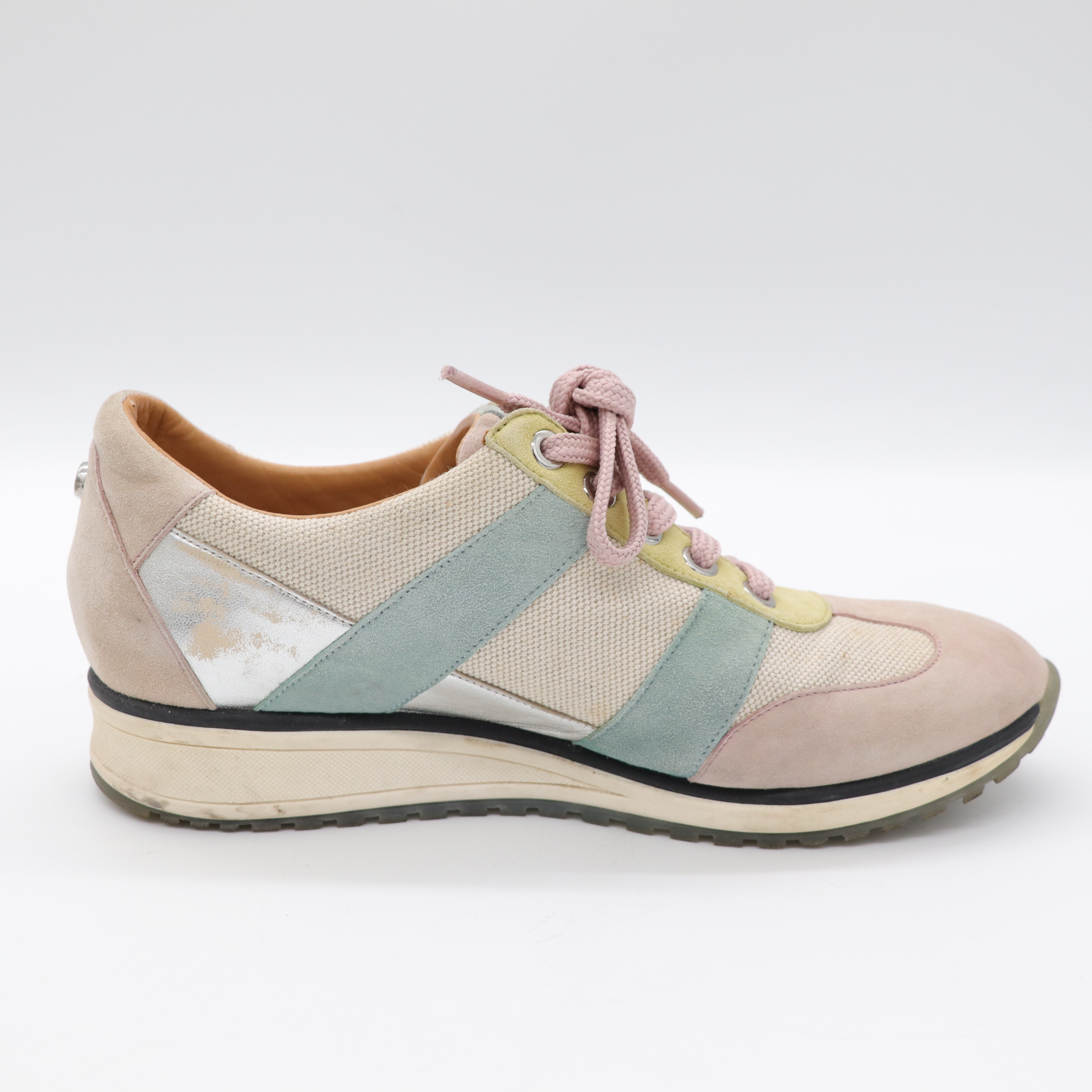 longchamp 拚色彩色布鞋-9