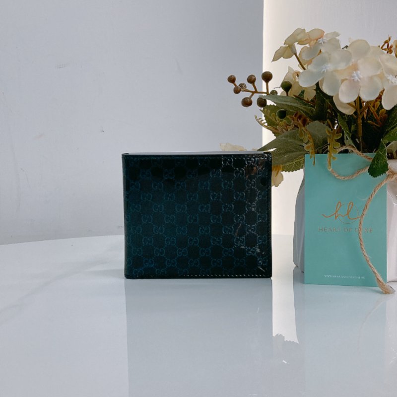 MS0701 Gucci 古馳經典款中長短錢包 漆皮深藍色 Microssima Bi-Fold Wallet Patent Leather Blue-0