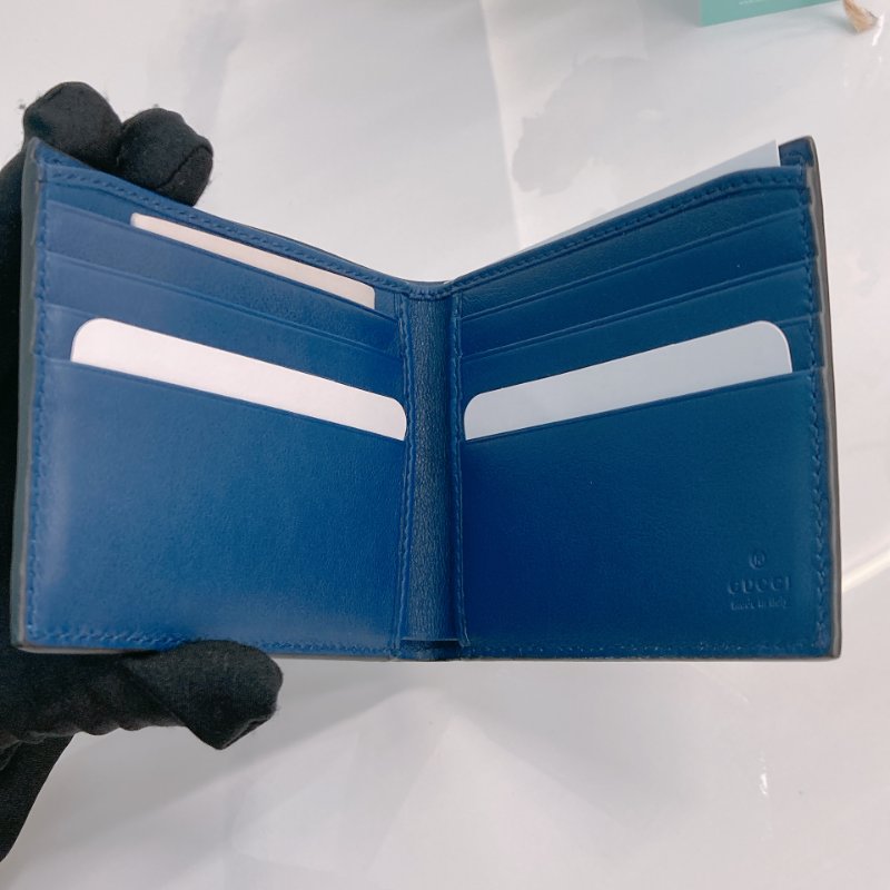 MS0701 Gucci 古馳經典款中長短錢包 漆皮深藍色 Microssima Bi-Fold Wallet Patent Leather Blue-9