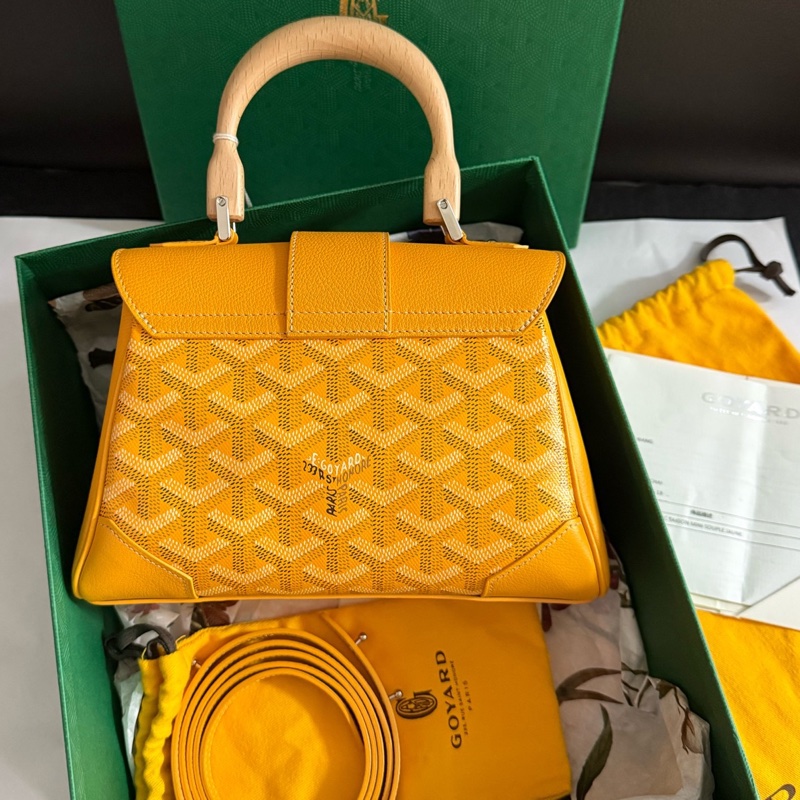99新 Goyard/戈雅 西貢mini 招財黃 25年全套配件-1
