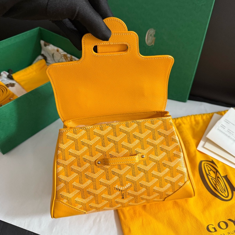 99新 Goyard/戈雅 西貢mini 招財黃 25年全套配件-8