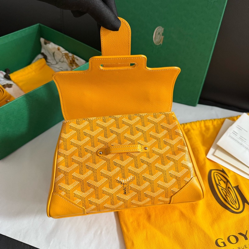 99新 Goyard/戈雅 西貢mini 招財黃 25年全套配件-12