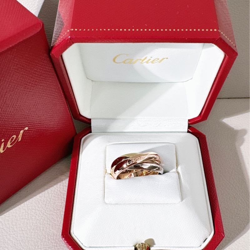 Cartier卡地亞 經典 Trinity 戒指 ,54 號-1