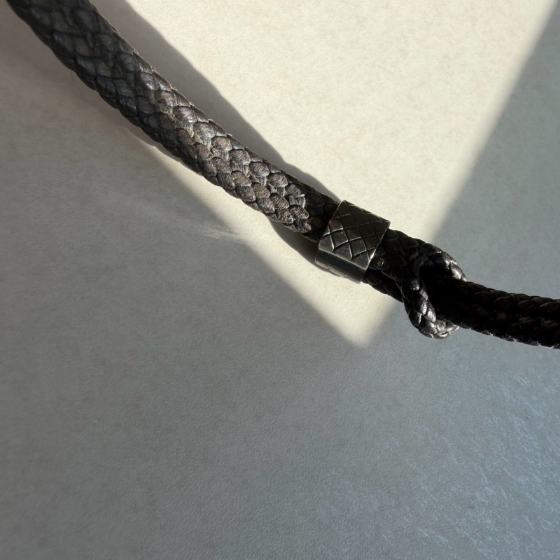 Bottega Veneta 可調節編織手環 巧克力色-5
