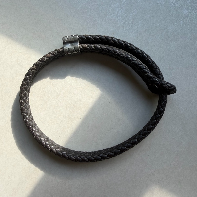 Bottega Veneta 可調節編織手環 巧克力色-10