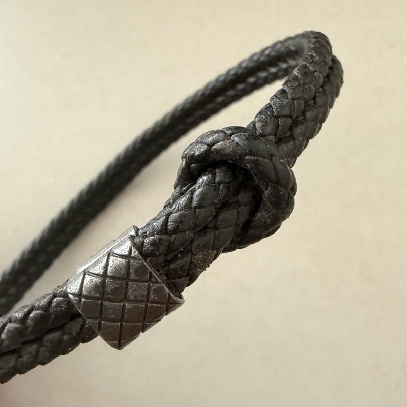 Bottega Veneta 可調節編織手環 巧克力色-12