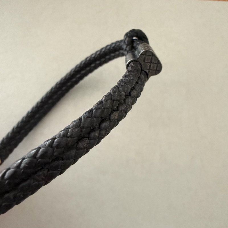 Bottega Veneta 可調節編織手環 巧克力色-13