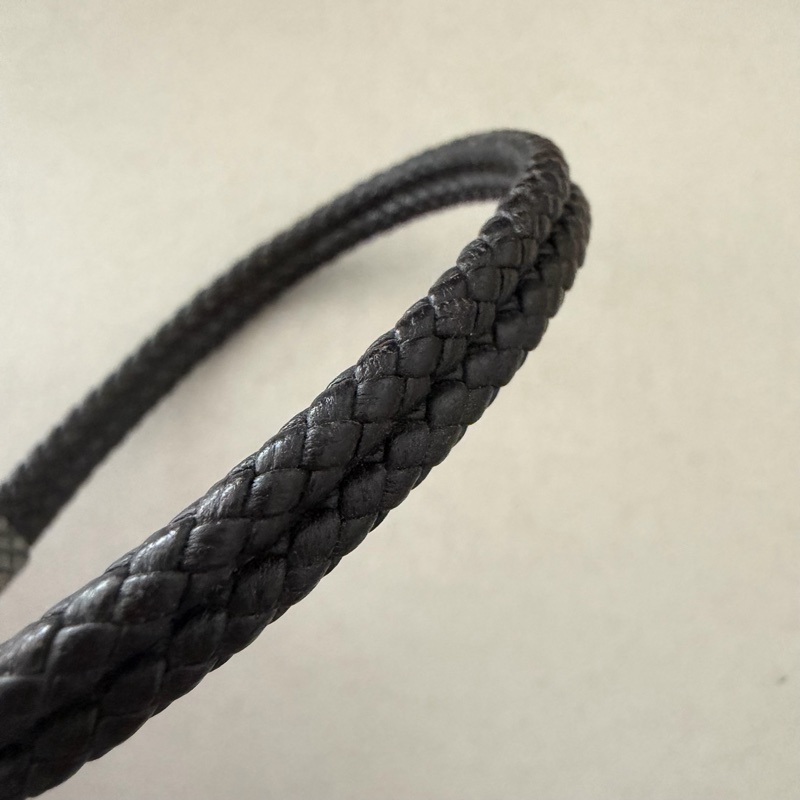 Bottega Veneta 可調節編織手環 巧克力色-15