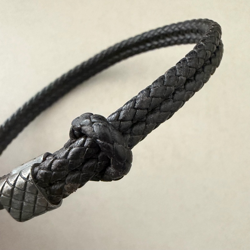 Bottega Veneta 可調節編織手環 巧克力色-16