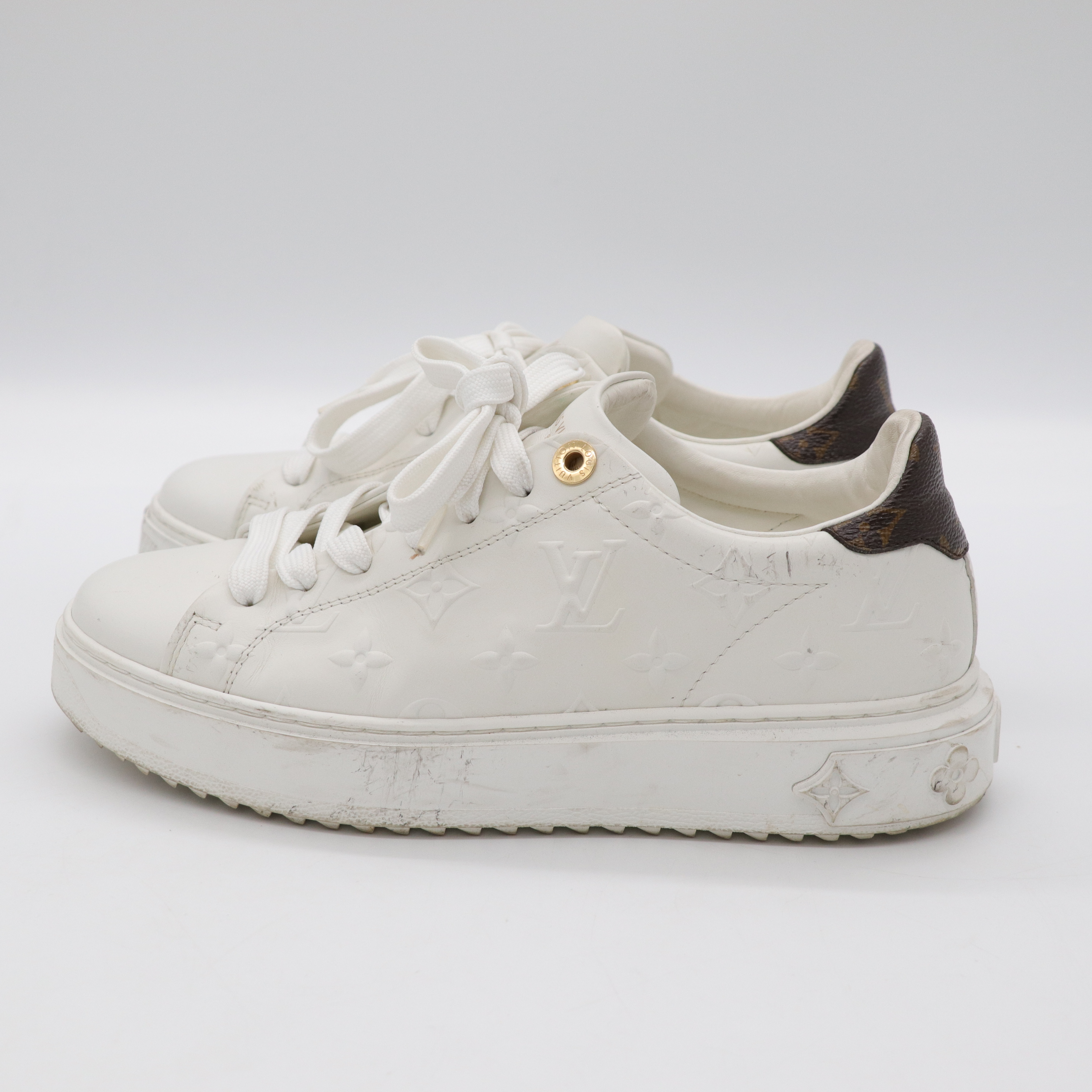 LOUIS VUITTON logo 白色休閒鞋-7