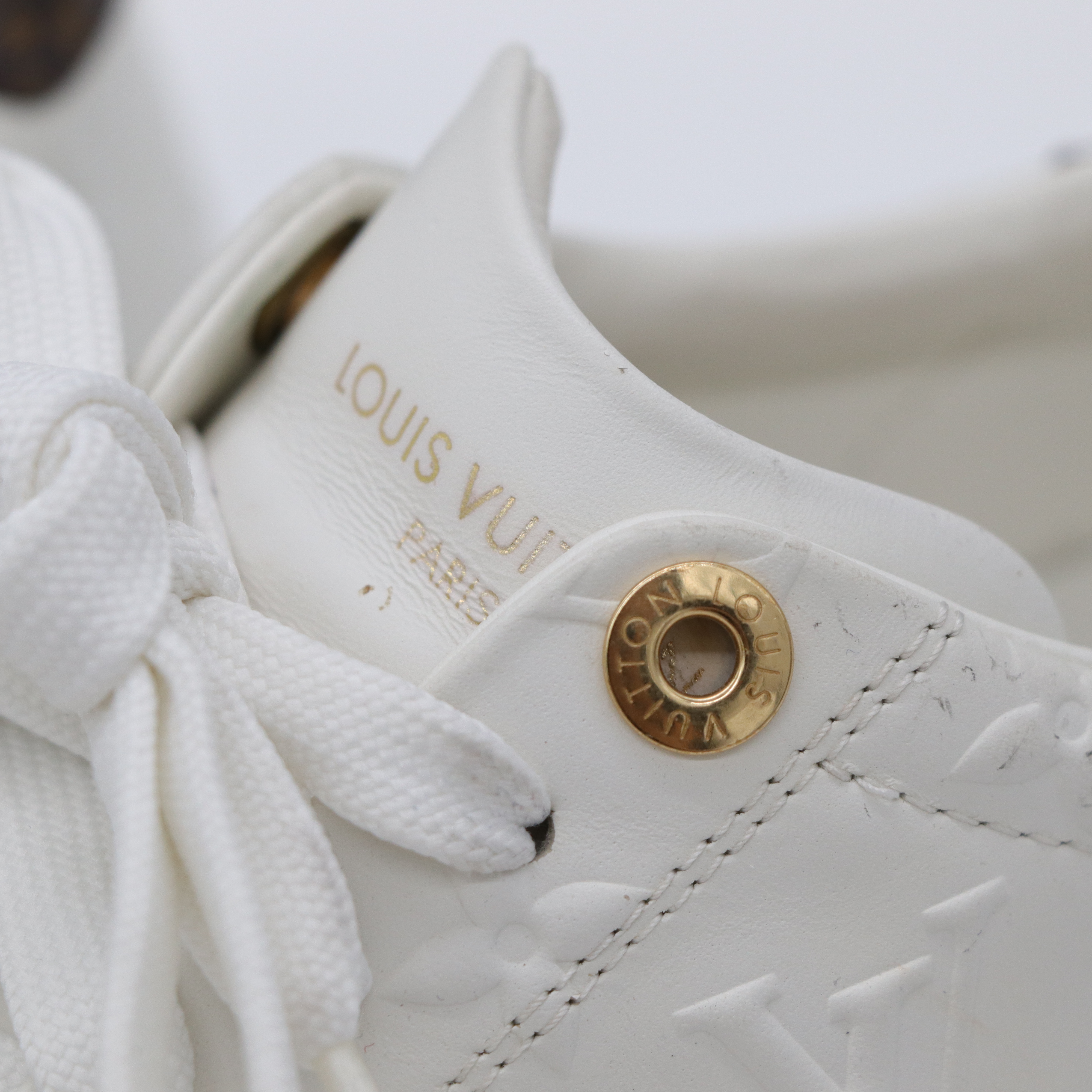 LOUIS VUITTON logo 白色休閒鞋-9