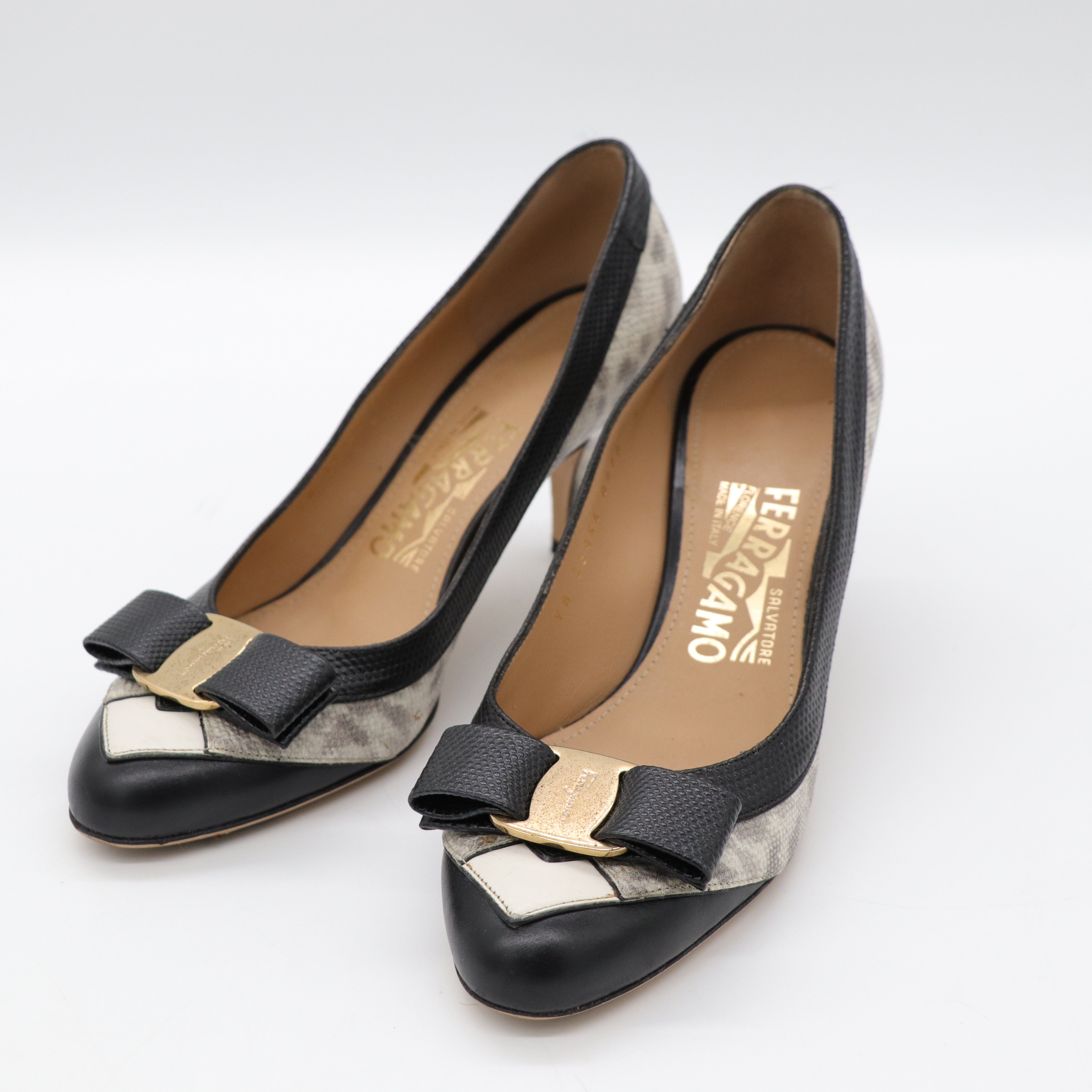Salvatore Ferragamo 蛇紋高跟鞋-0