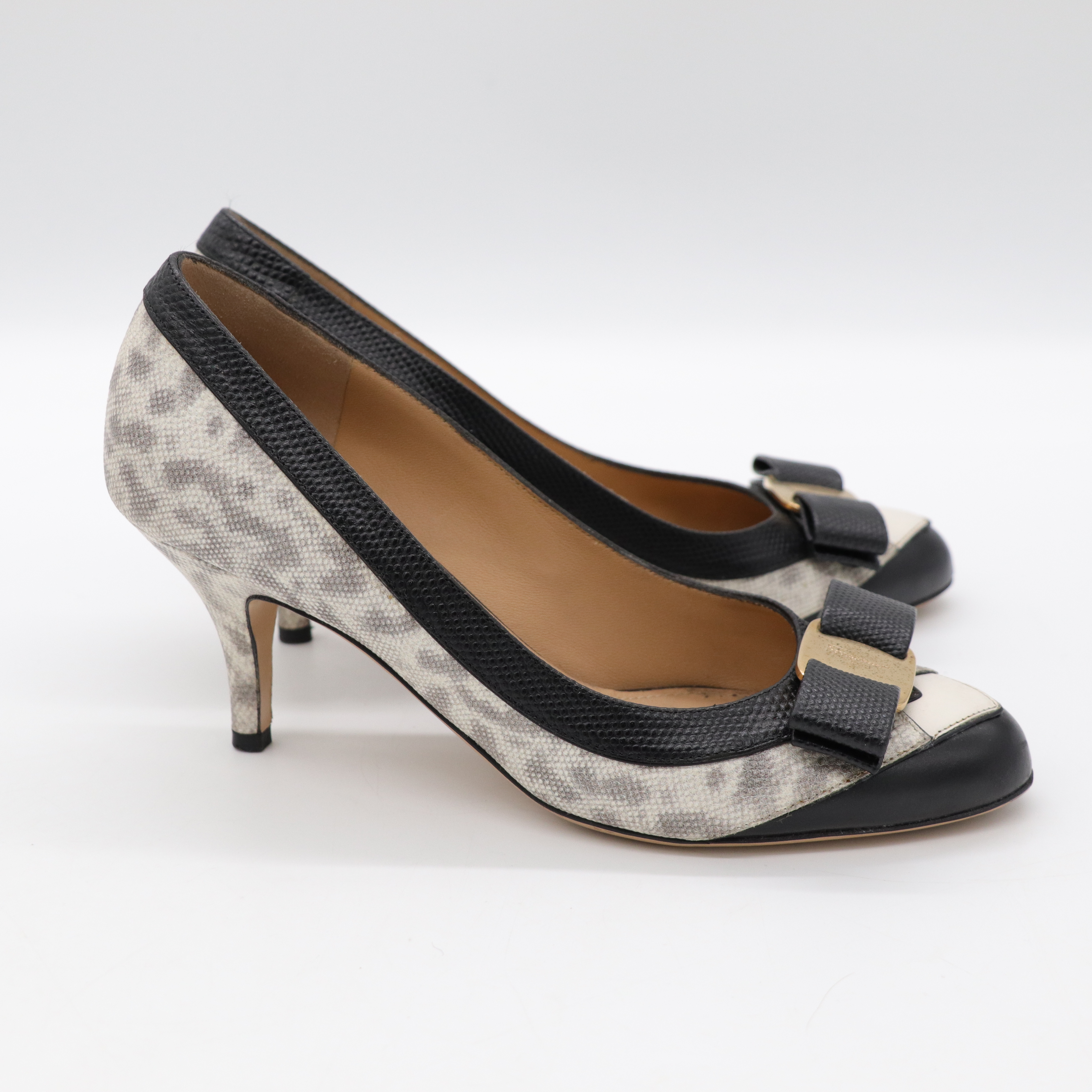 Salvatore Ferragamo 蛇紋高跟鞋-3