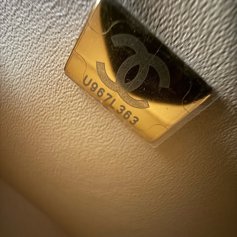 999新 chanel香奈兒 奶茶色金扣荔枝紋牛皮CF中號口蓋包單肩斜挎包 22 年芯片-6