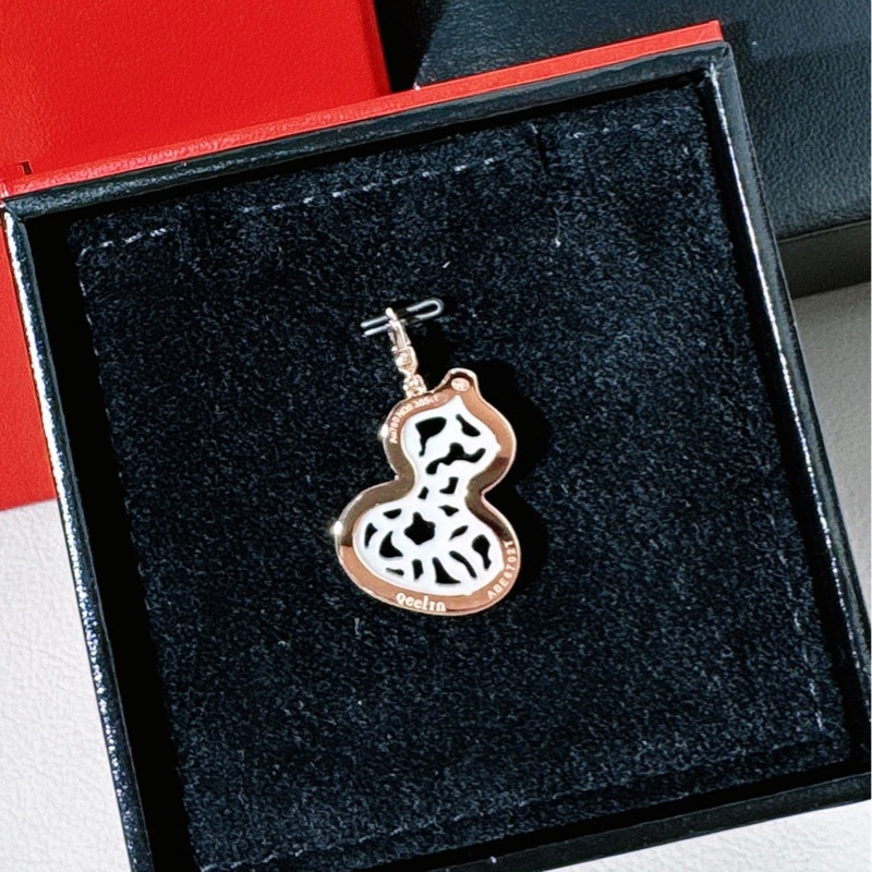 Qeelin麒麟白貝母滿鑽葫蘆吊墜, 18K 玫瑰金材質-1