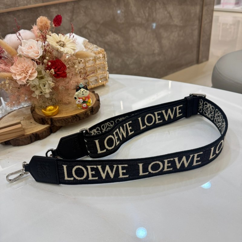 *SHIHNA名牌精品* LOEWE Anagram 緹花織布小牛皮肩背帶-6