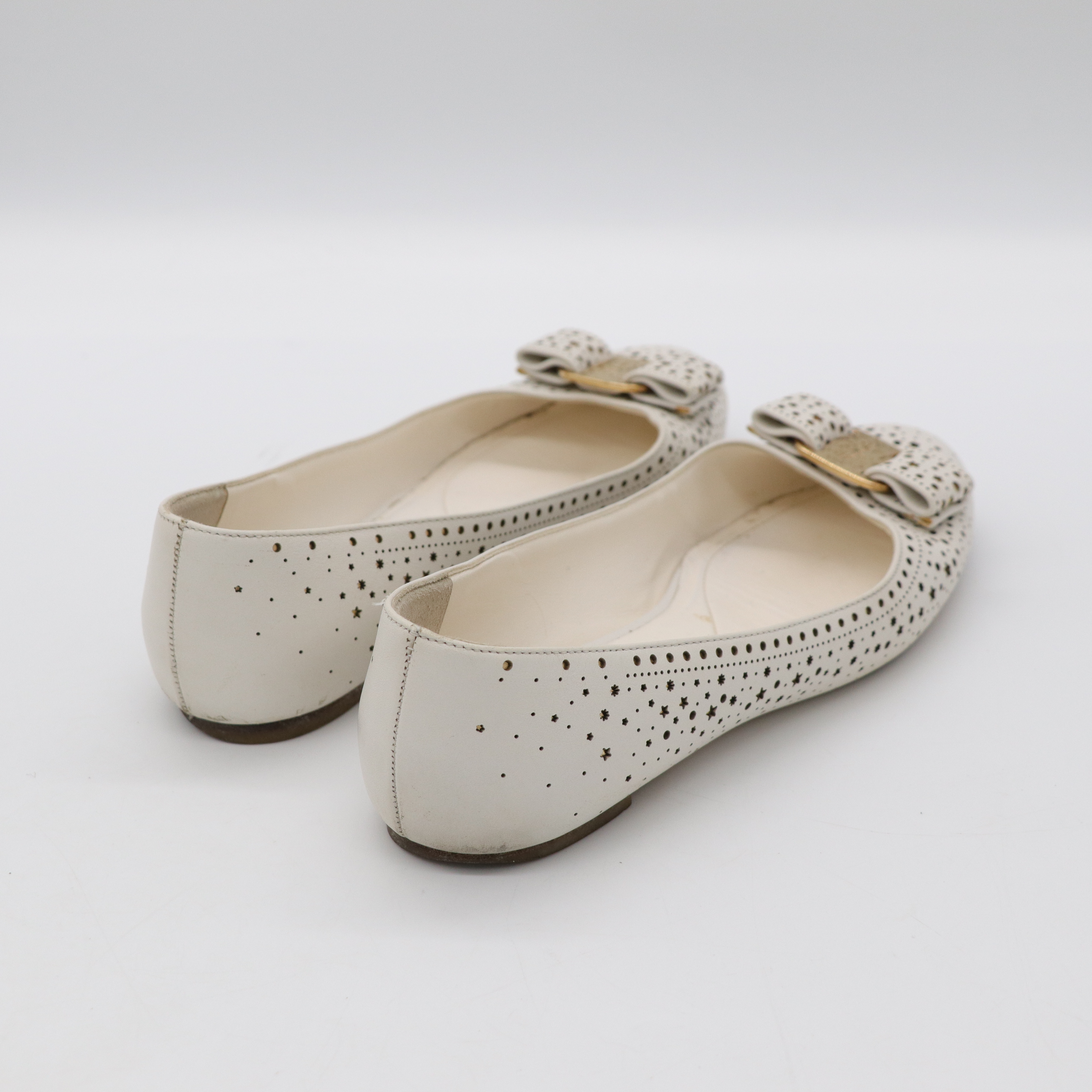 Salvatore Ferragamo 白色平底鞋-4