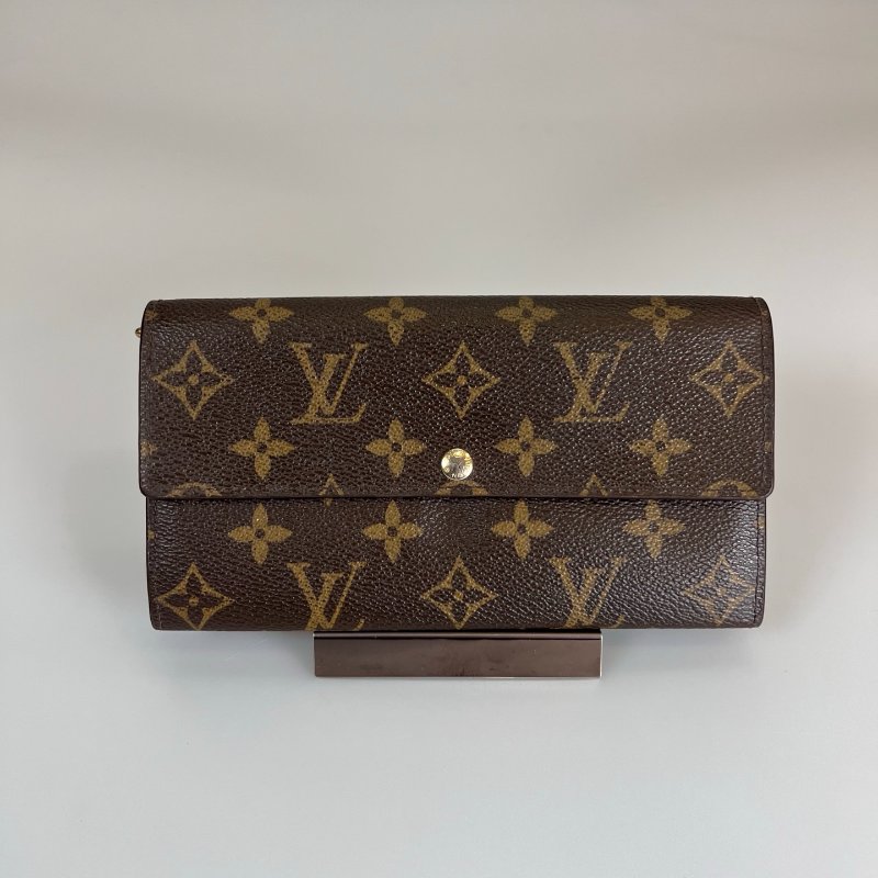 LV M61734 老花發財長夾-0