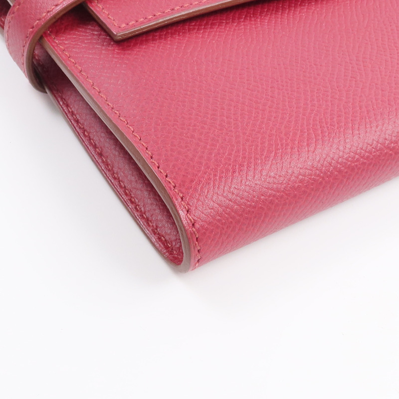 HERMES Epsom皮革Kelly Long Wallet長錢包Rubis-7