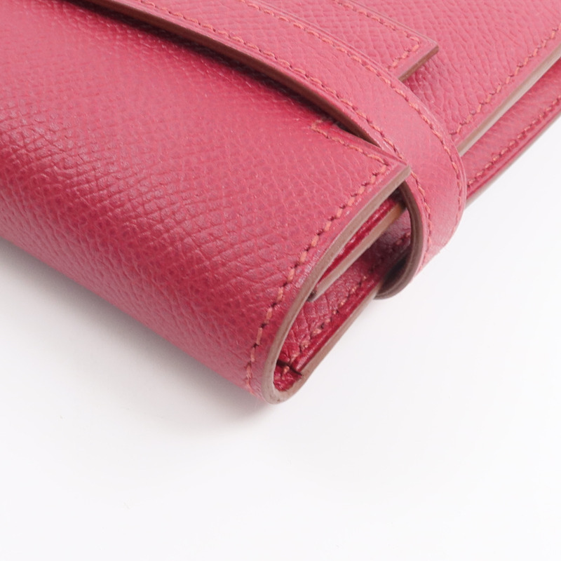 HERMES Epsom皮革Kelly Long Wallet長錢包Rubis-9