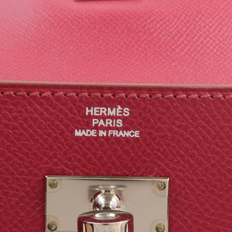 HERMES Epsom皮革Kelly Long Wallet長錢包Rubis-11