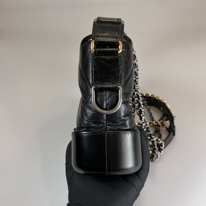 CHANEL 黑金流浪包小號 保卡款24開-2