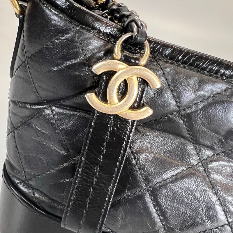 CHANEL 黑金流浪包小號 保卡款24開-6