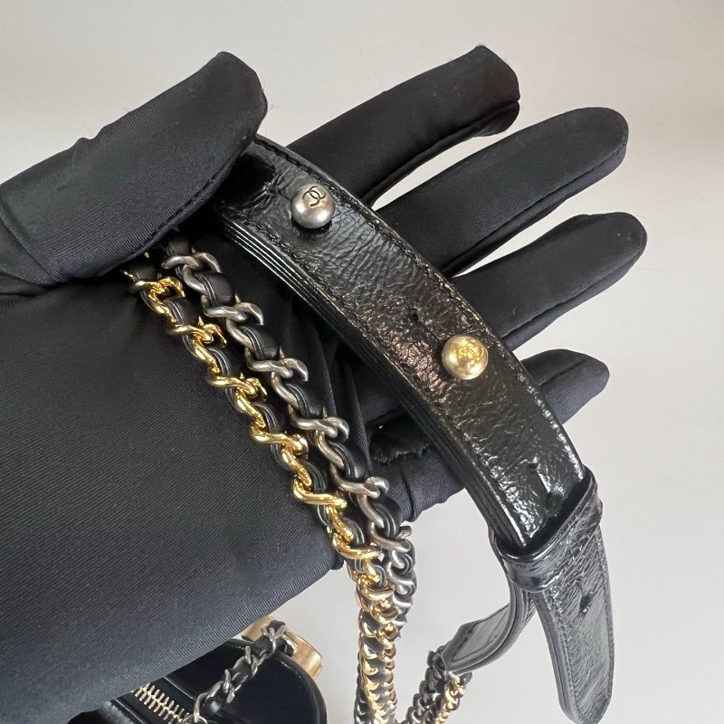 CHANEL 黑金流浪包小號 保卡款24開-8