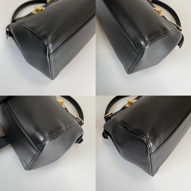 FENDI 8BN224 黑金轉扣peekaboo-11