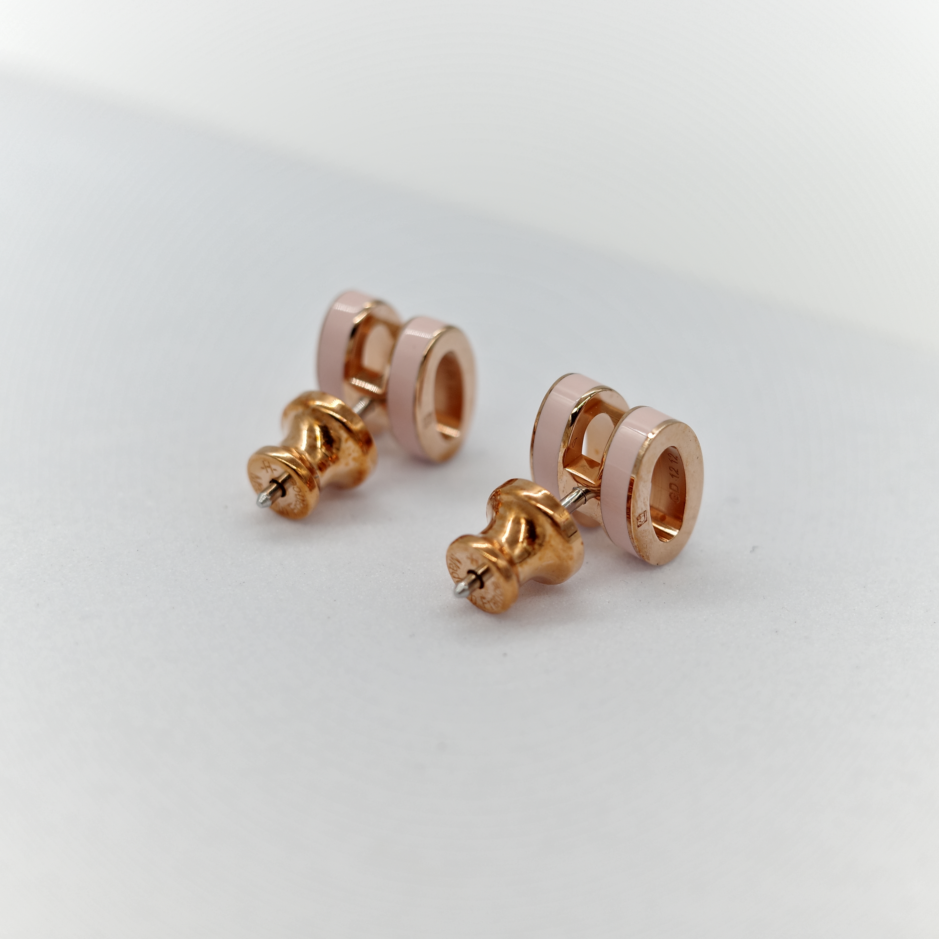 Hermès 愛馬仕 PopH Mini 櫻花粉 耳釘 耳環-7