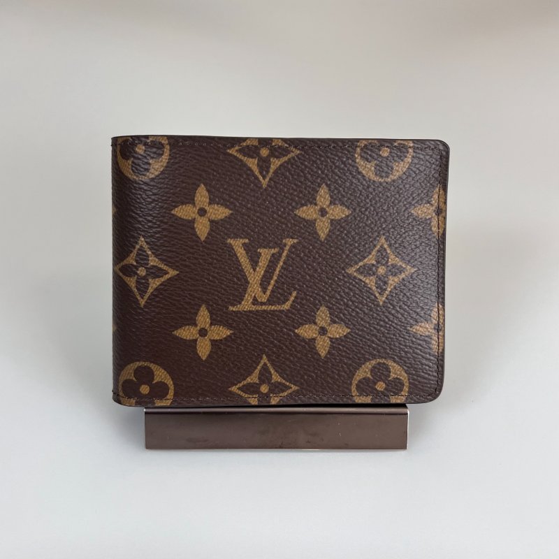 LV M60895/晶片款 老花對開短夾-0