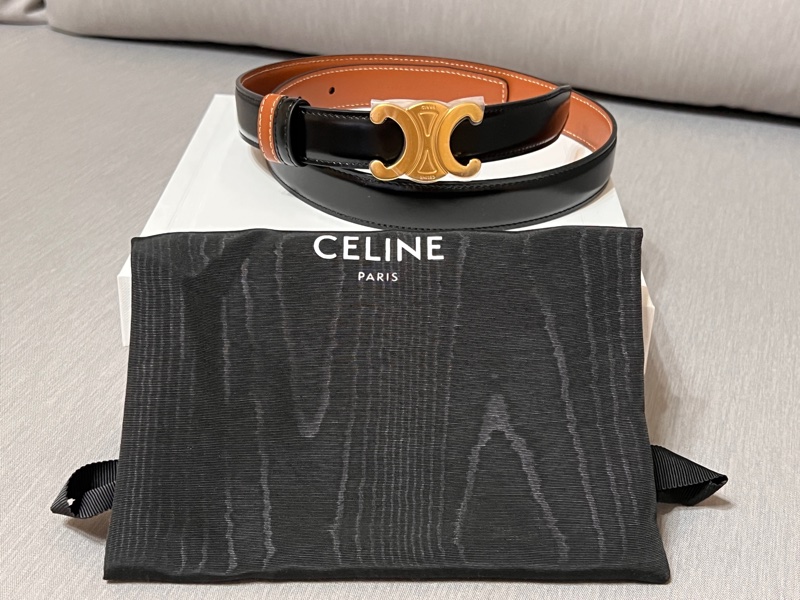 Celine雙面皮帶/75公分-2