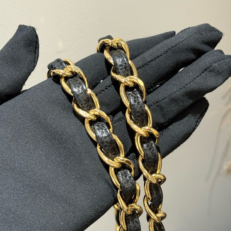Chanel cf黑金荔枝皮 jumbo 20開 單包 🈚附件-7