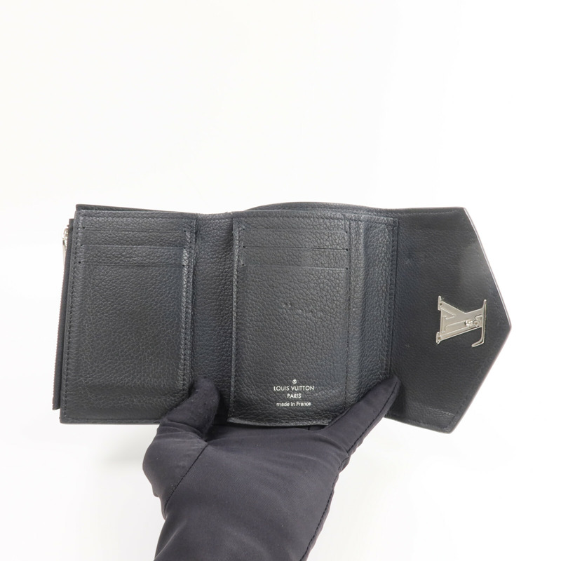 LOUIS VUITTON 牛皮皮革Mylockme Compact Wallet錢包-11