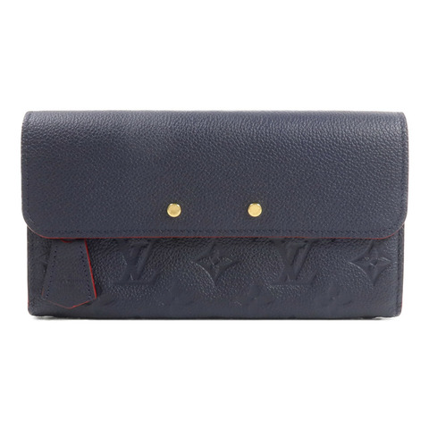 LOUIS VUITTON Monogram Empreinte Marine Long Wallet長錢包