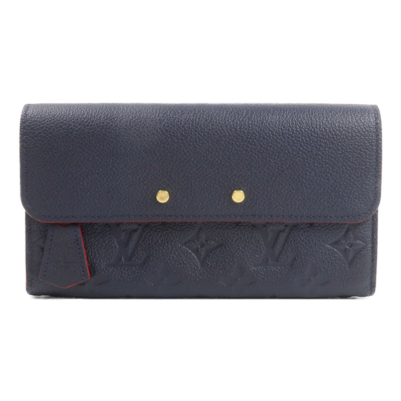 LOUIS VUITTON Monogram Empreinte Marine Long Wallet長錢包-0