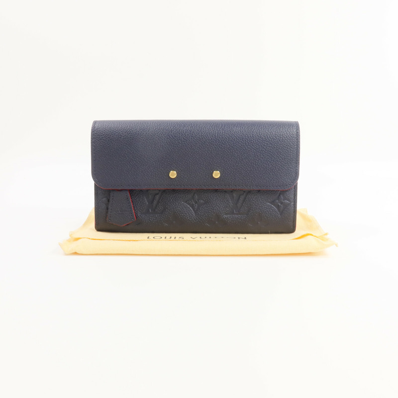 LOUIS VUITTON Monogram Empreinte Marine Long Wallet長錢包-16