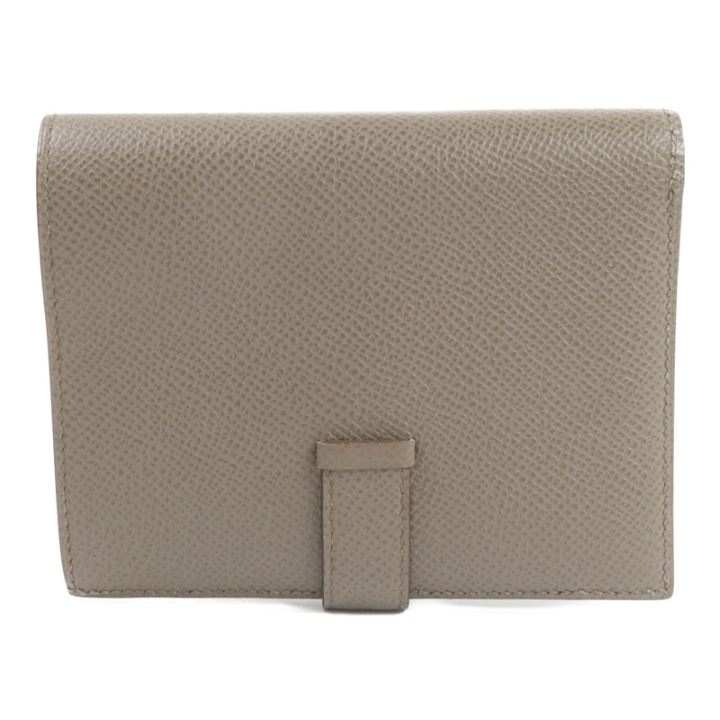 HERMES Epsom皮革Bearn Compact Wallet錢包Etain-1
