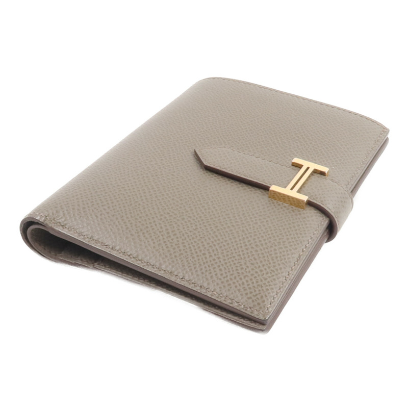 HERMES Epsom皮革Bearn Compact Wallet錢包Etain-3