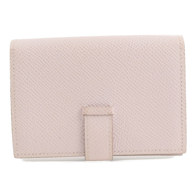 HERMES Epsom皮革Bearn Compact錢包Mauve Pale-1