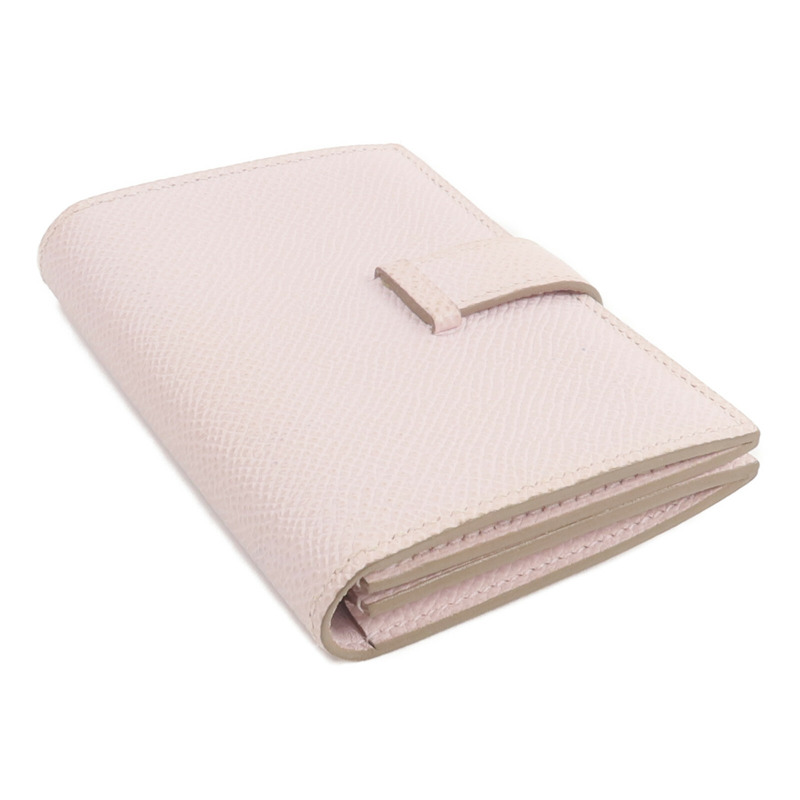HERMES Epsom皮革Bearn Compact錢包Mauve Pale-4