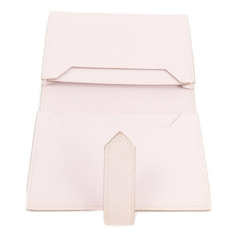 HERMES Epsom皮革Bearn Compact錢包Mauve Pale-6