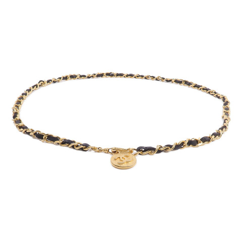 CHANEL 牛皮皮革/金屬Belt Chain皮帶